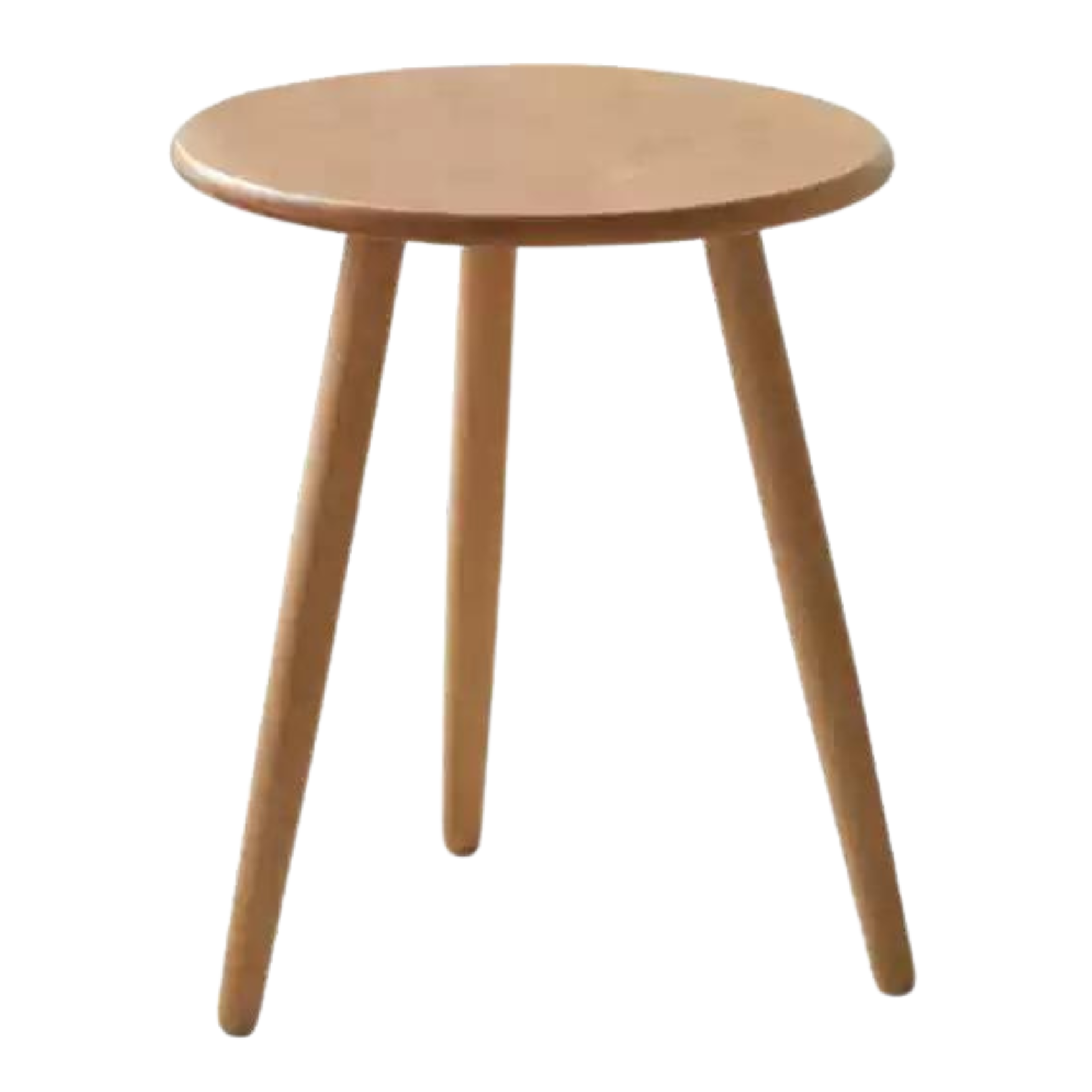 Beech Solid Wood Small Round Side Table