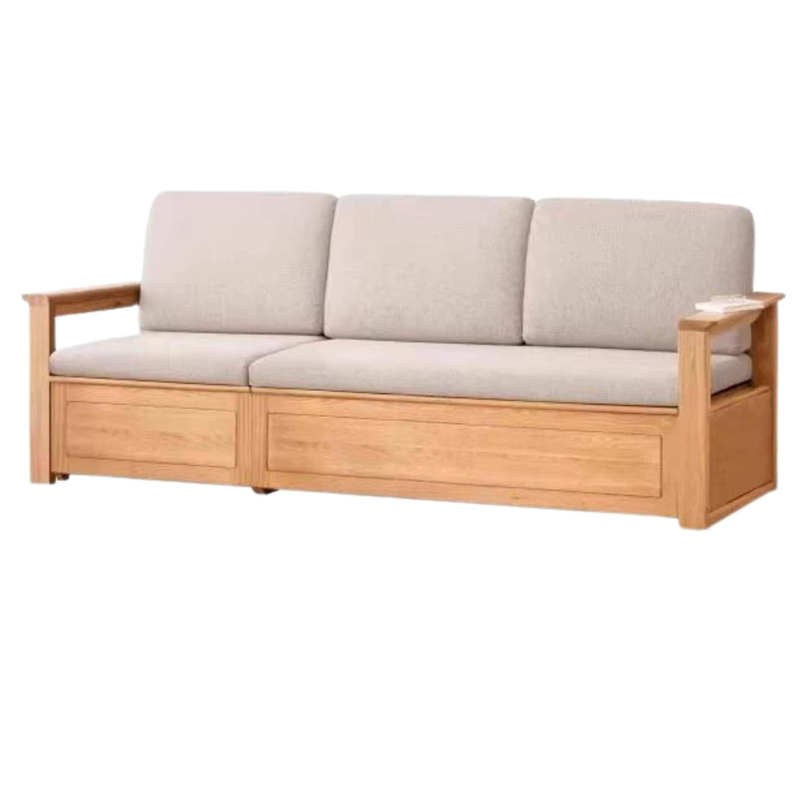 Oak solid wood storage box sofa-