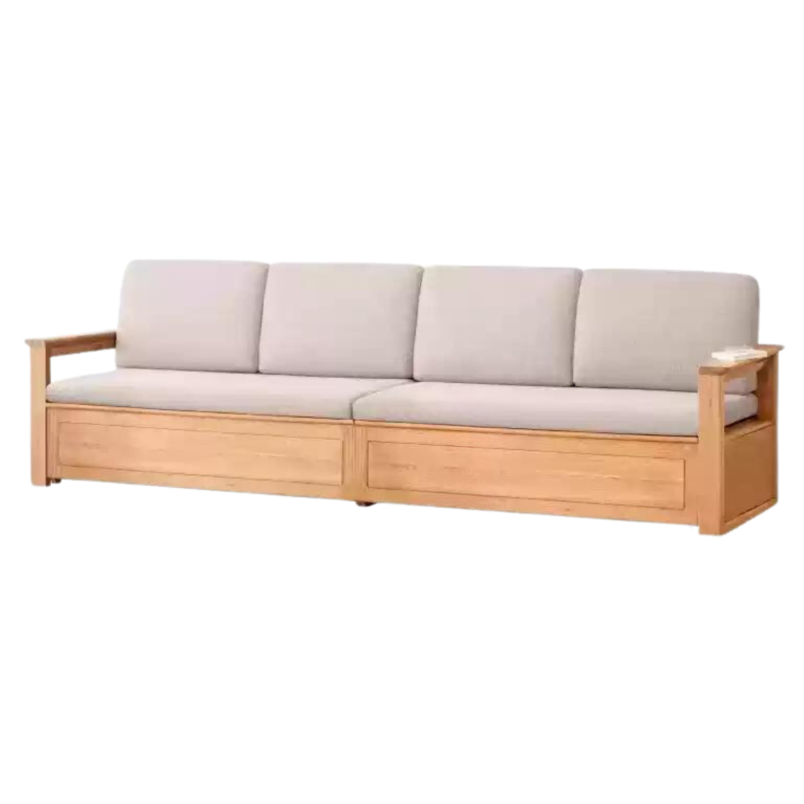 Oak solid wood storage box sofa-