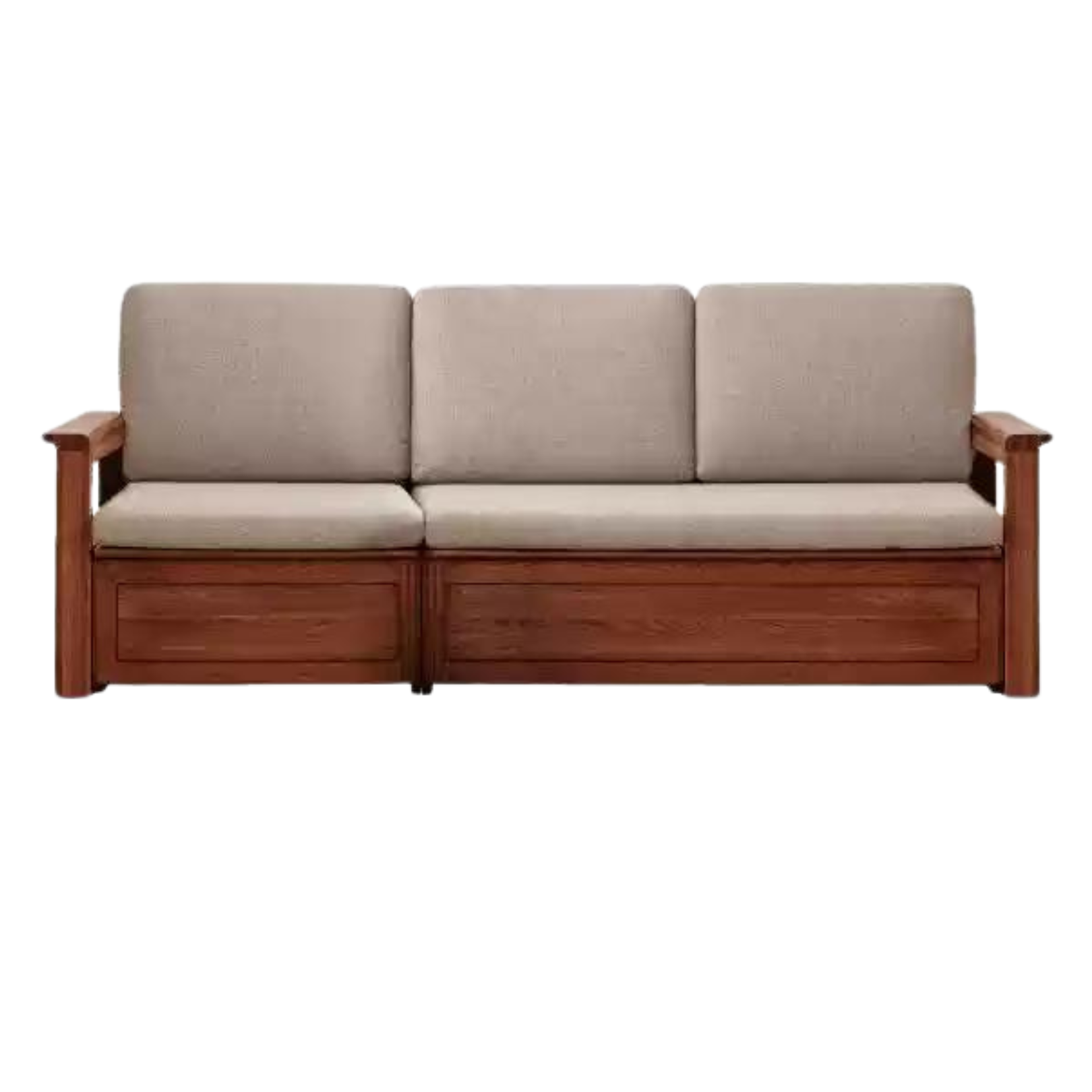 Oak solid wood storage box sofa-