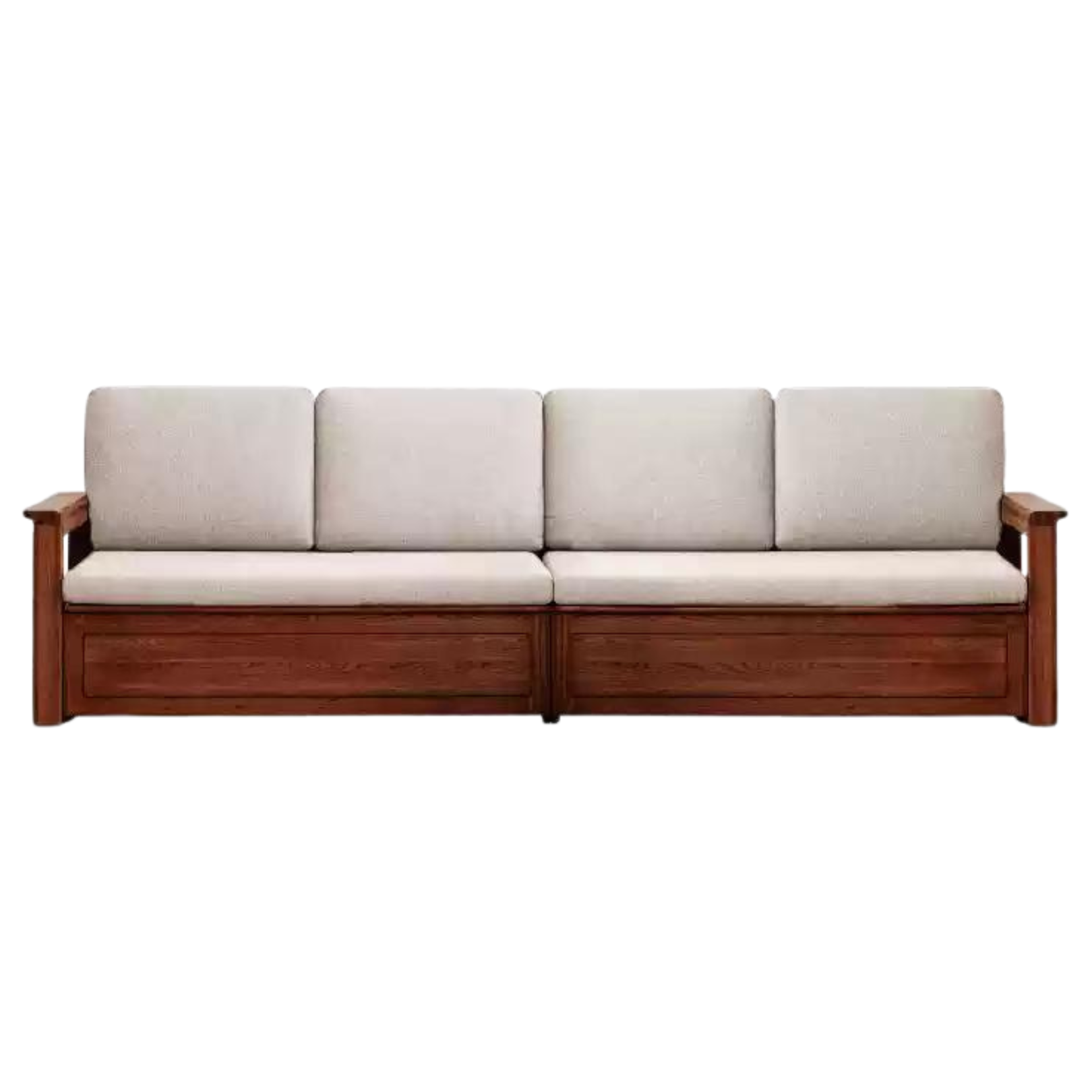 Oak solid wood storage box sofa-