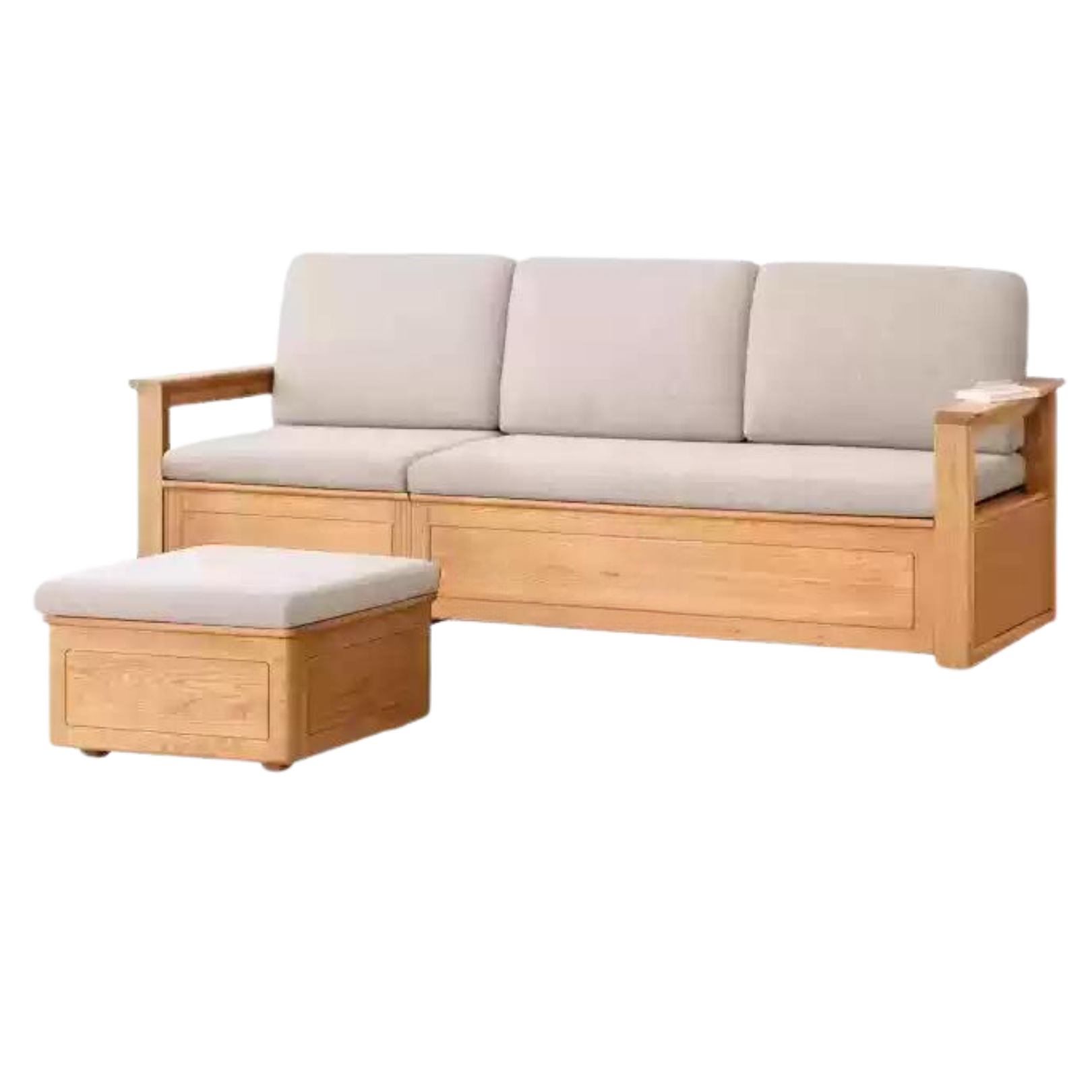 Oak solid wood storage box sofa-