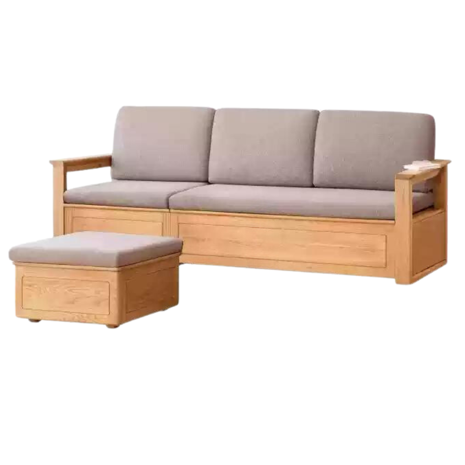 Oak solid wood storage box sofa-