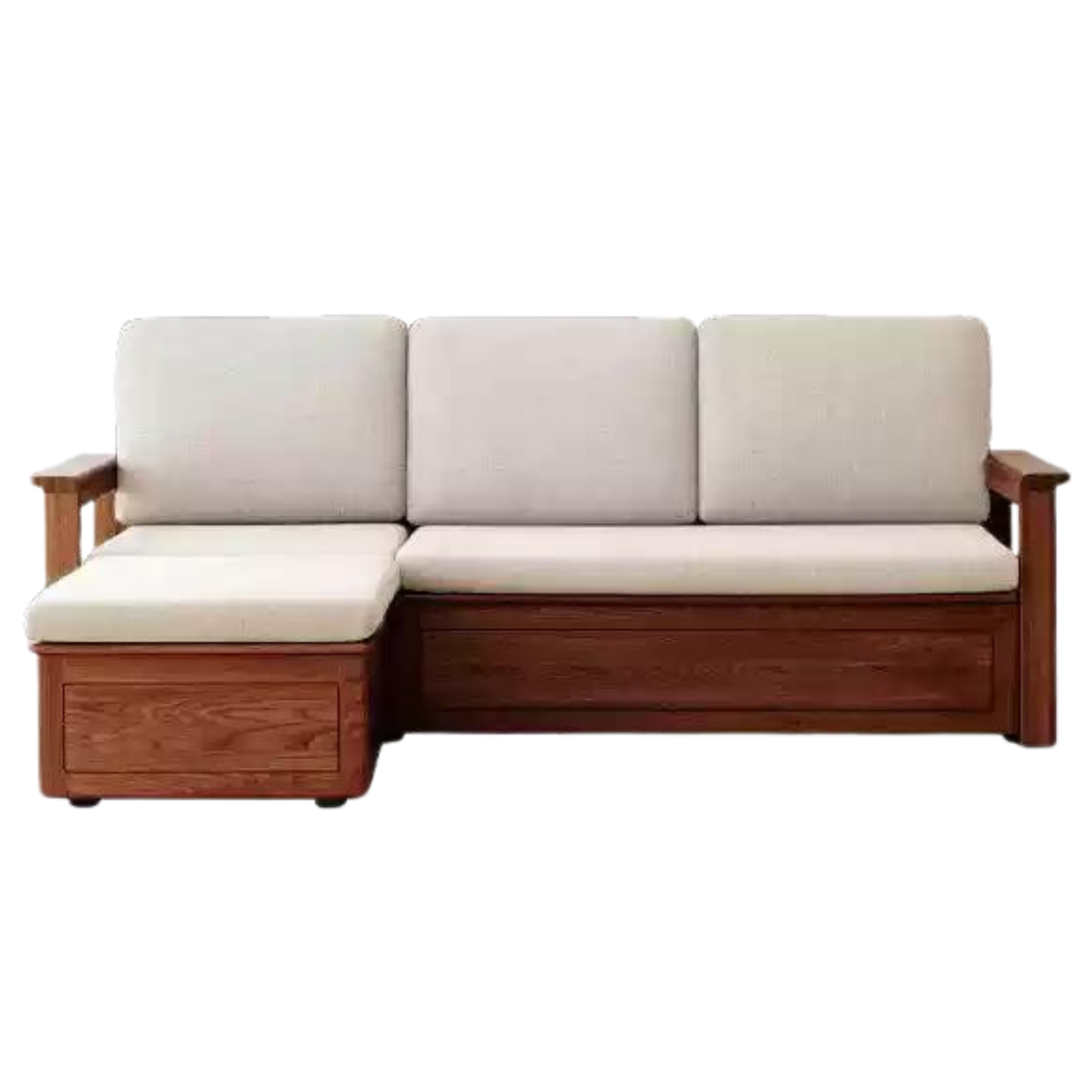 Oak solid wood storage box sofa-