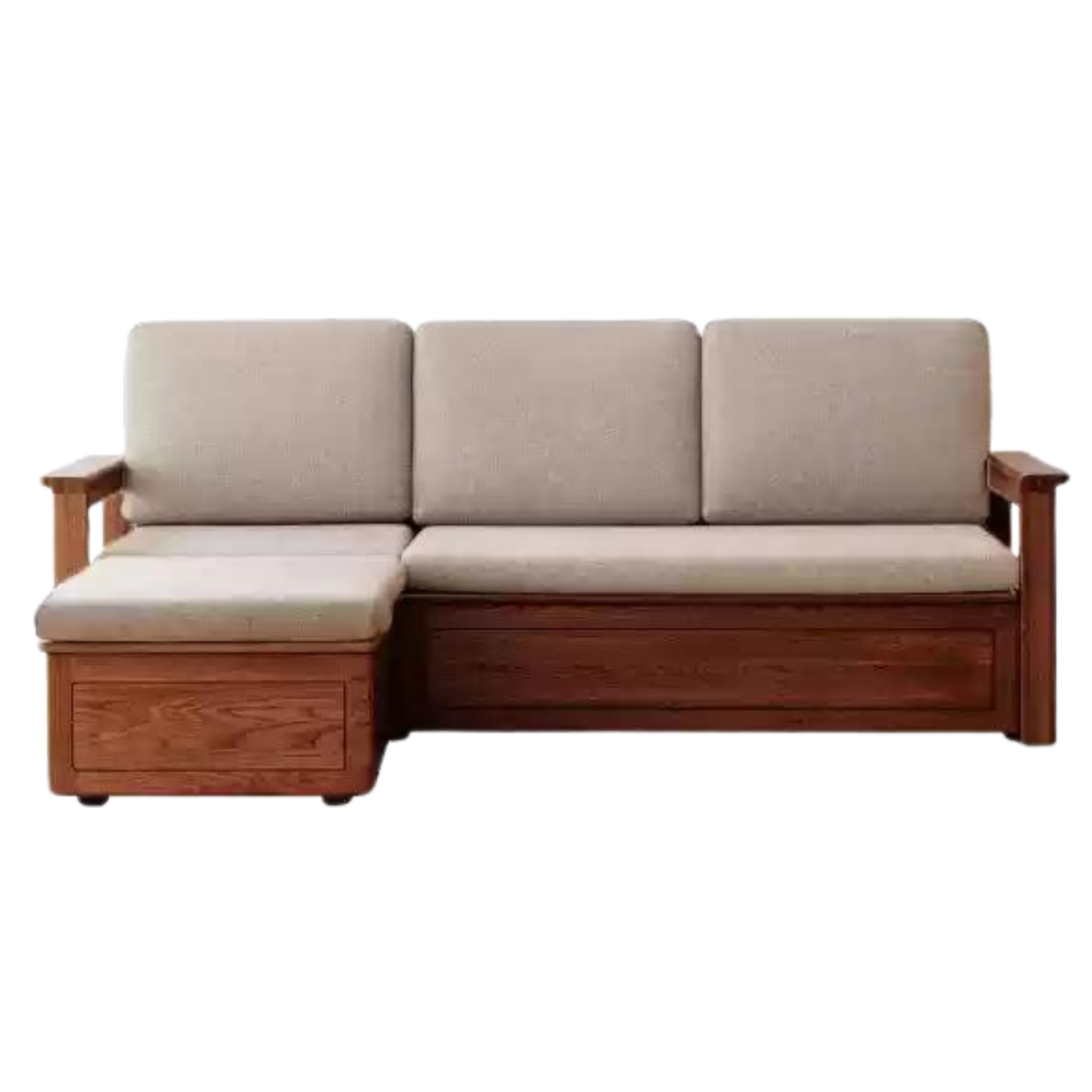 Oak solid wood storage box sofa-