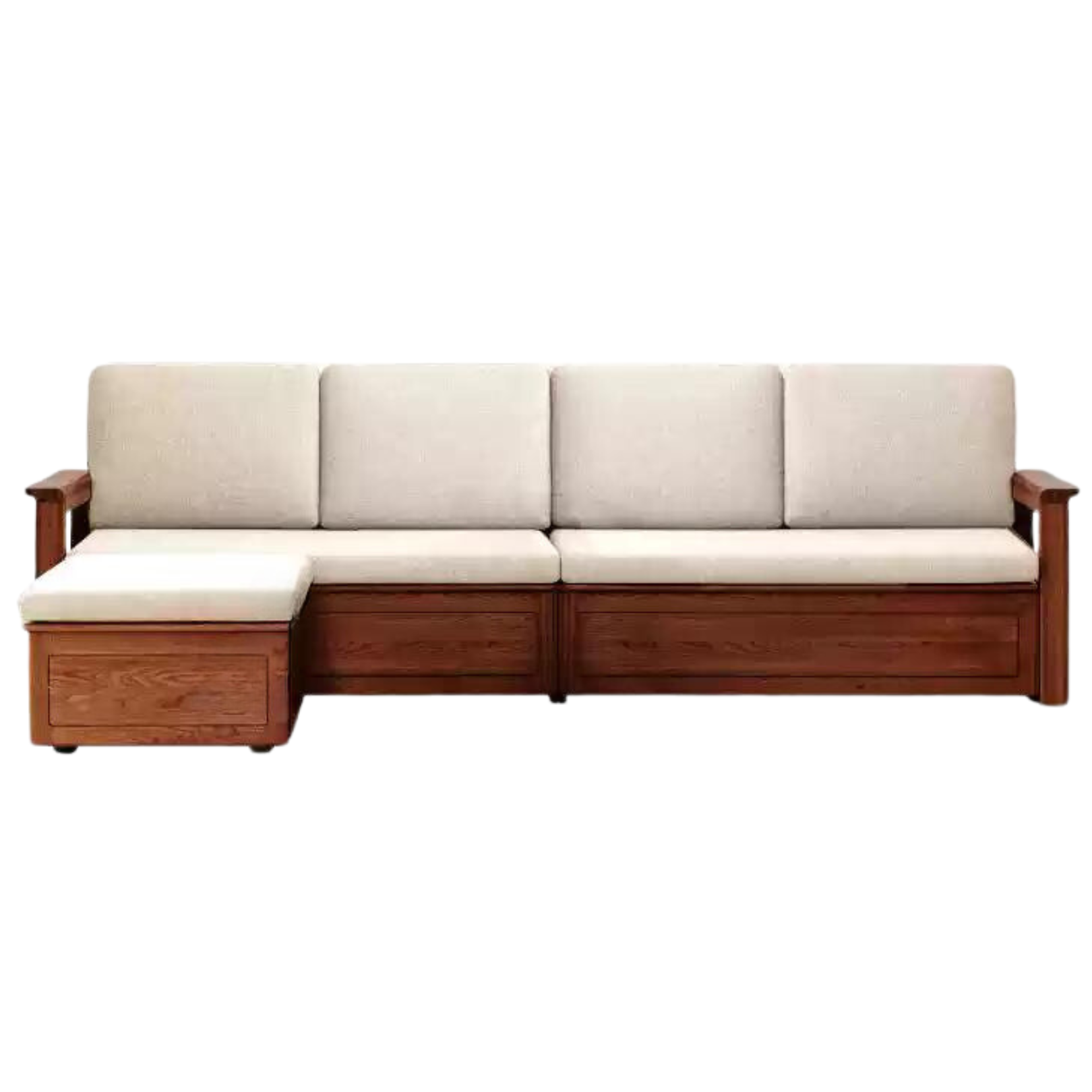 Oak solid wood storage box sofa-