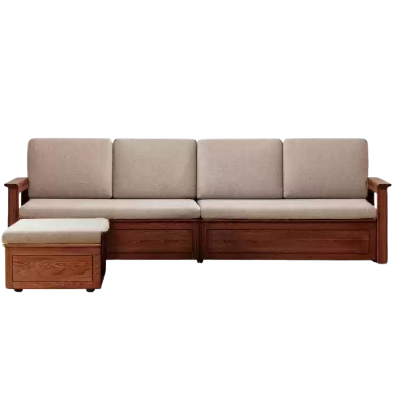 Oak solid wood storage box sofa-