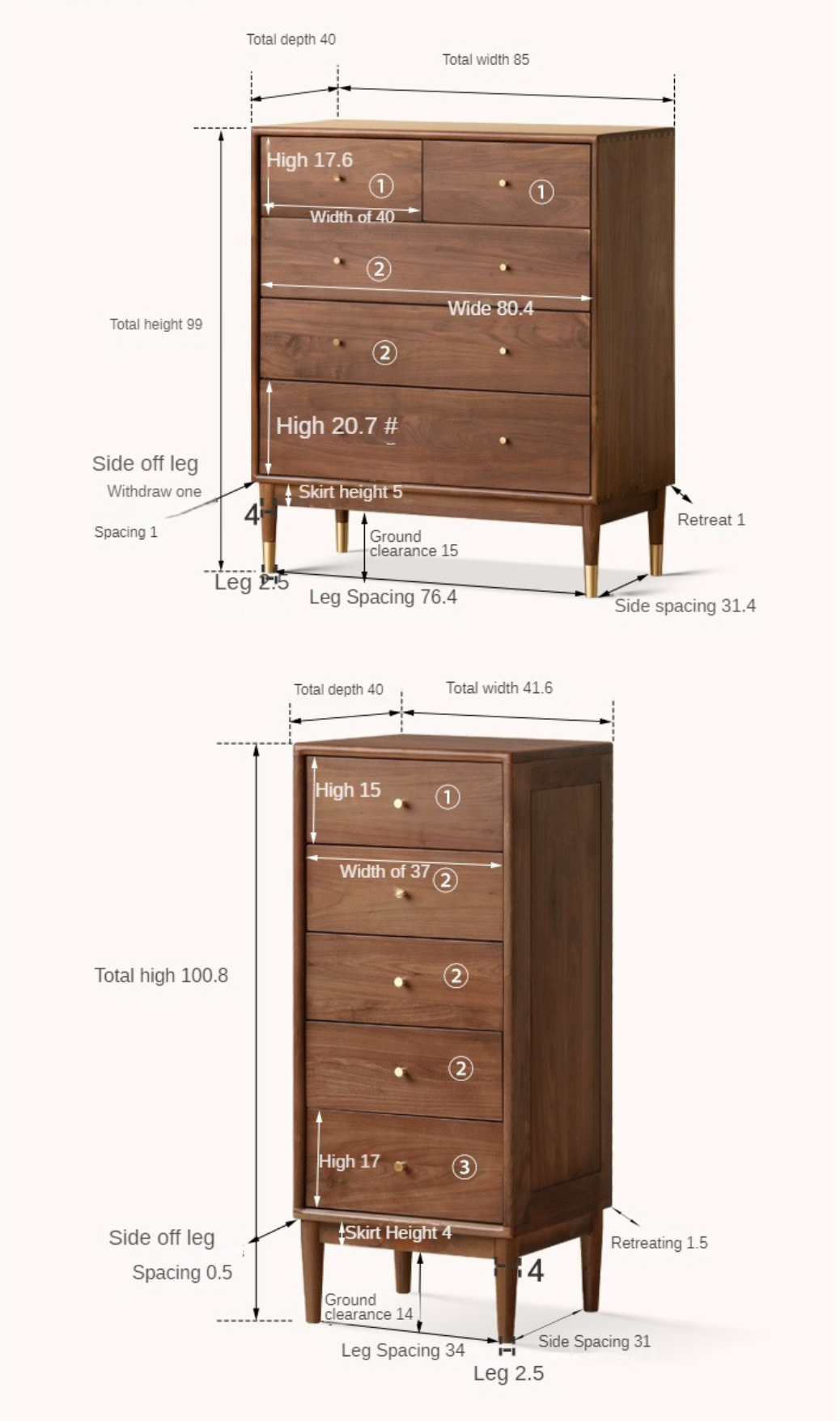 Black Walnut solid wood drawer, modern porch cabinet: