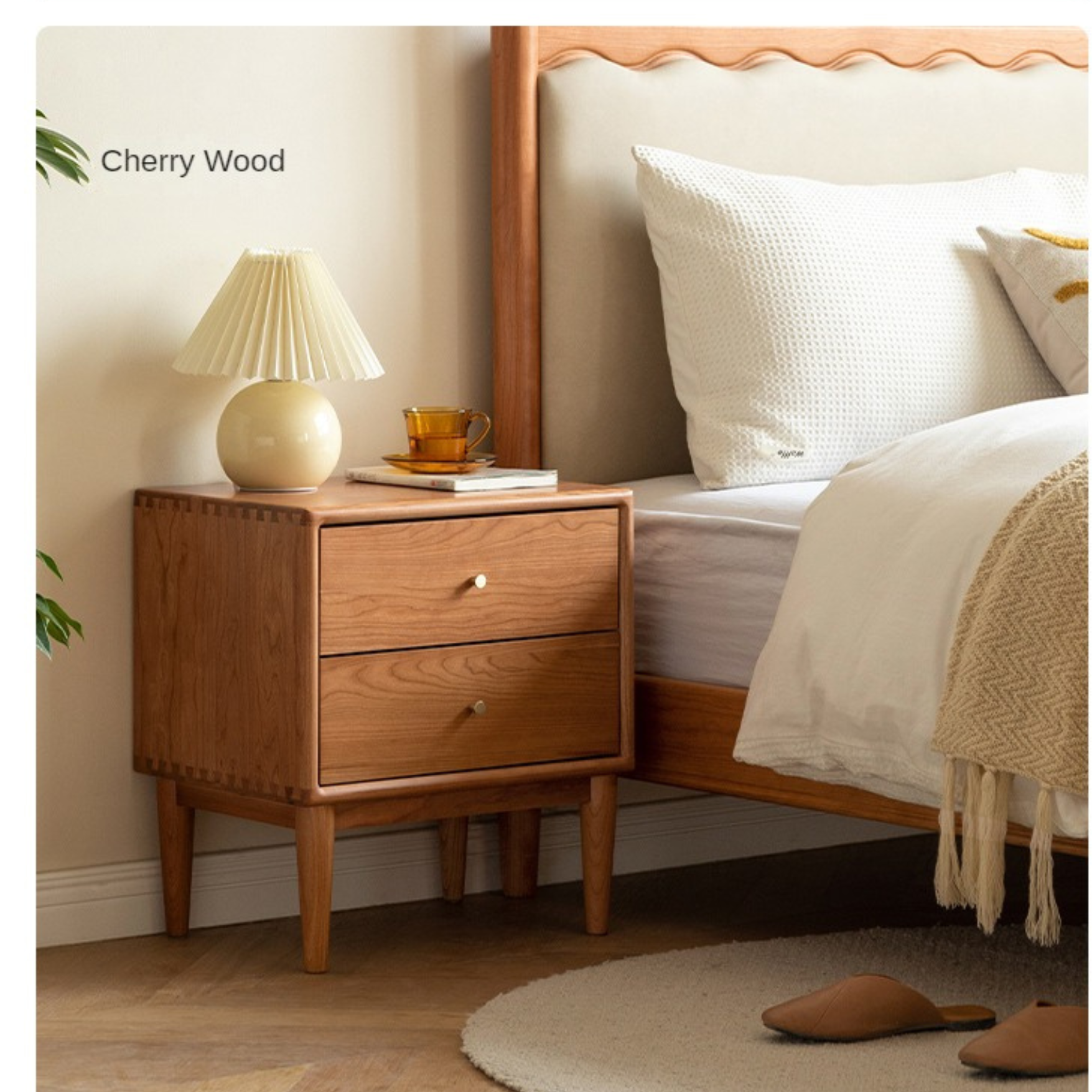 Ash solid wood modern simple Nightstand