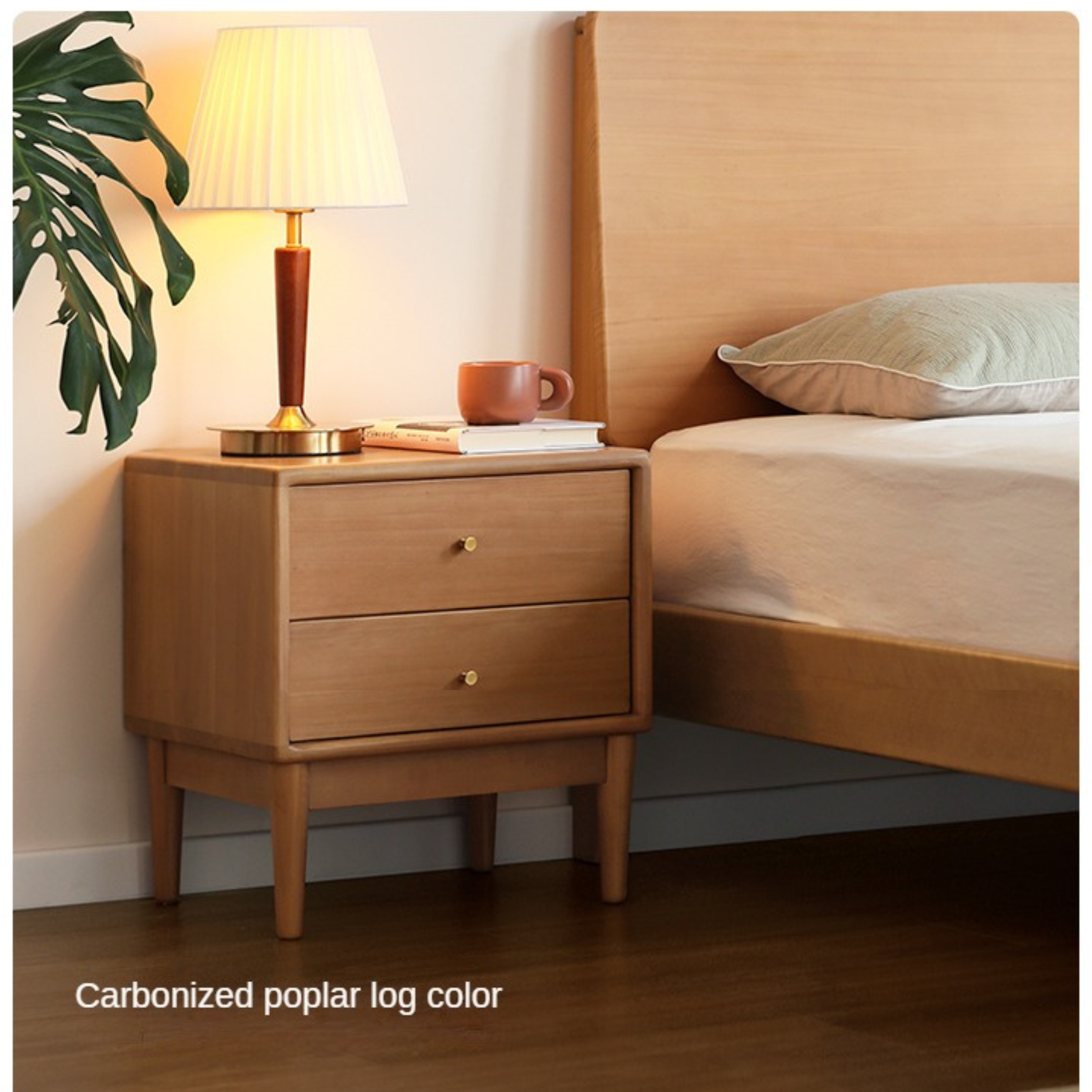 Ash solid wood modern simple Nightstand