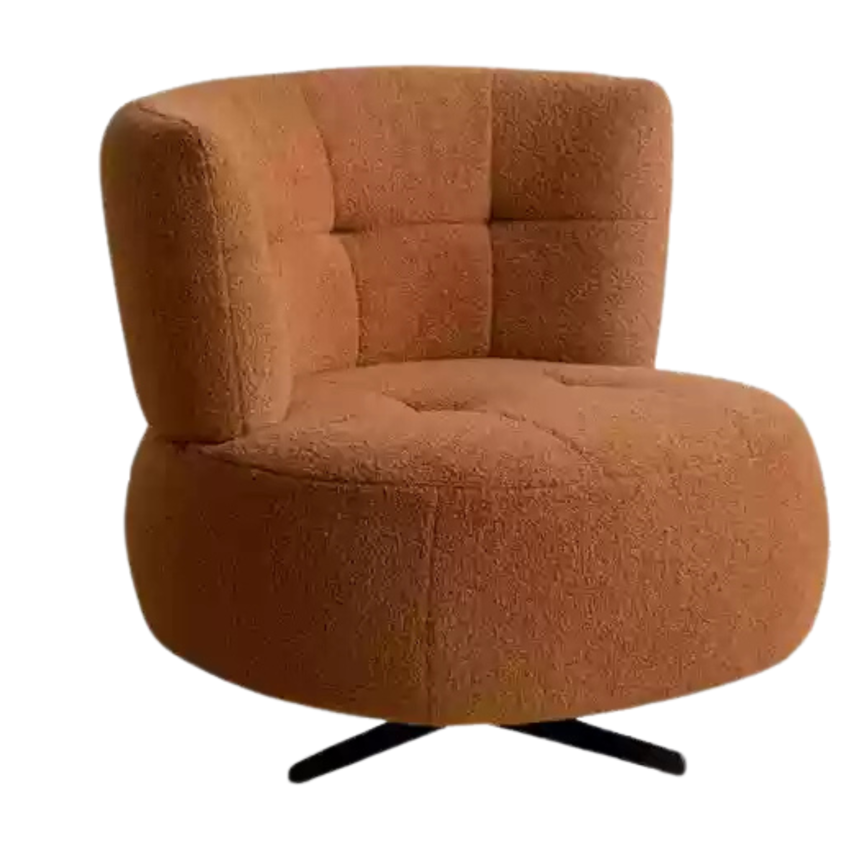 Fabric rotatable single chair