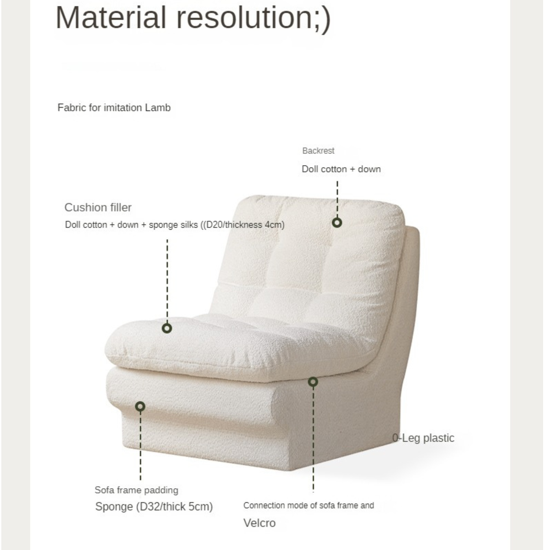 Fabric modern armchair simple single