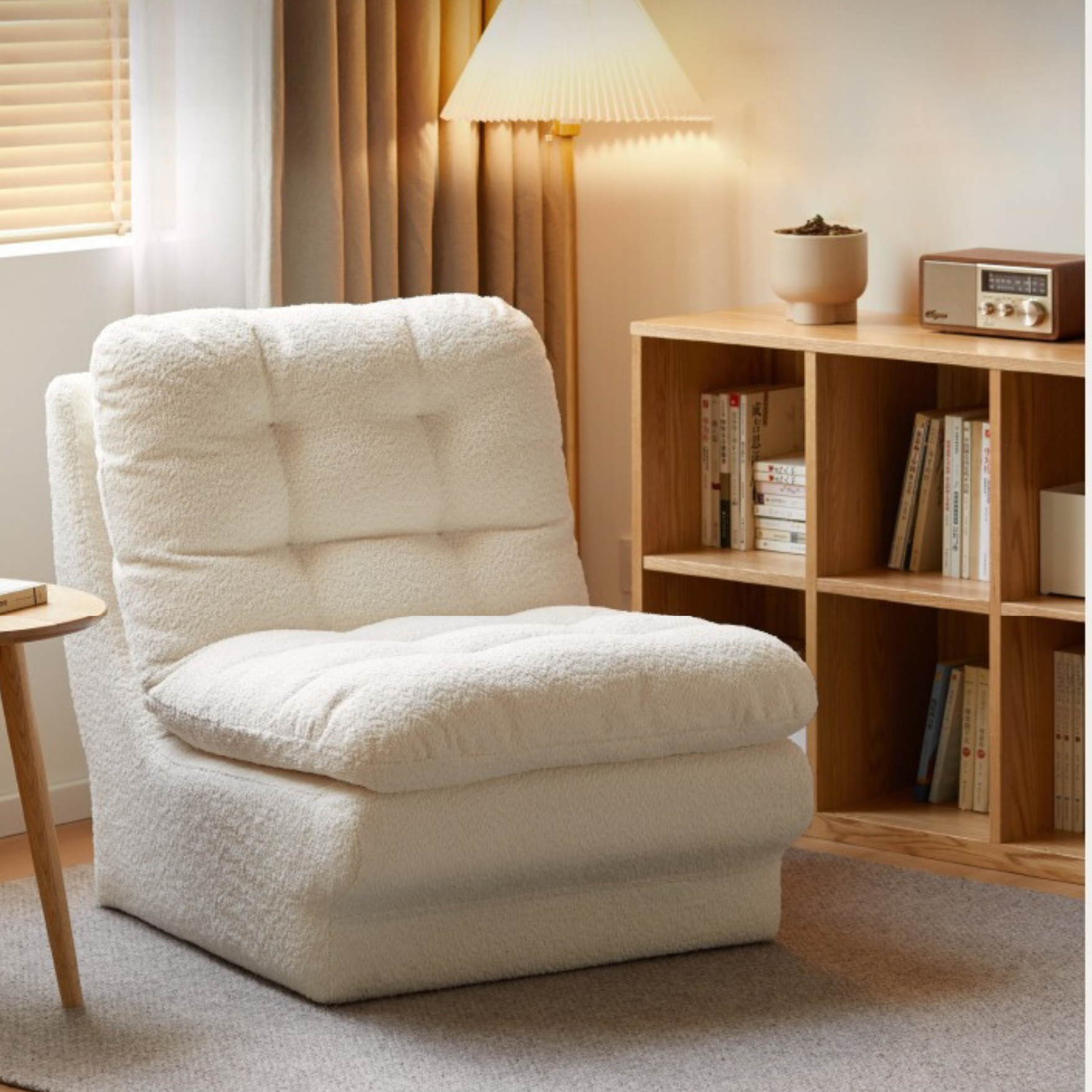 Fabric modern armchair simple single