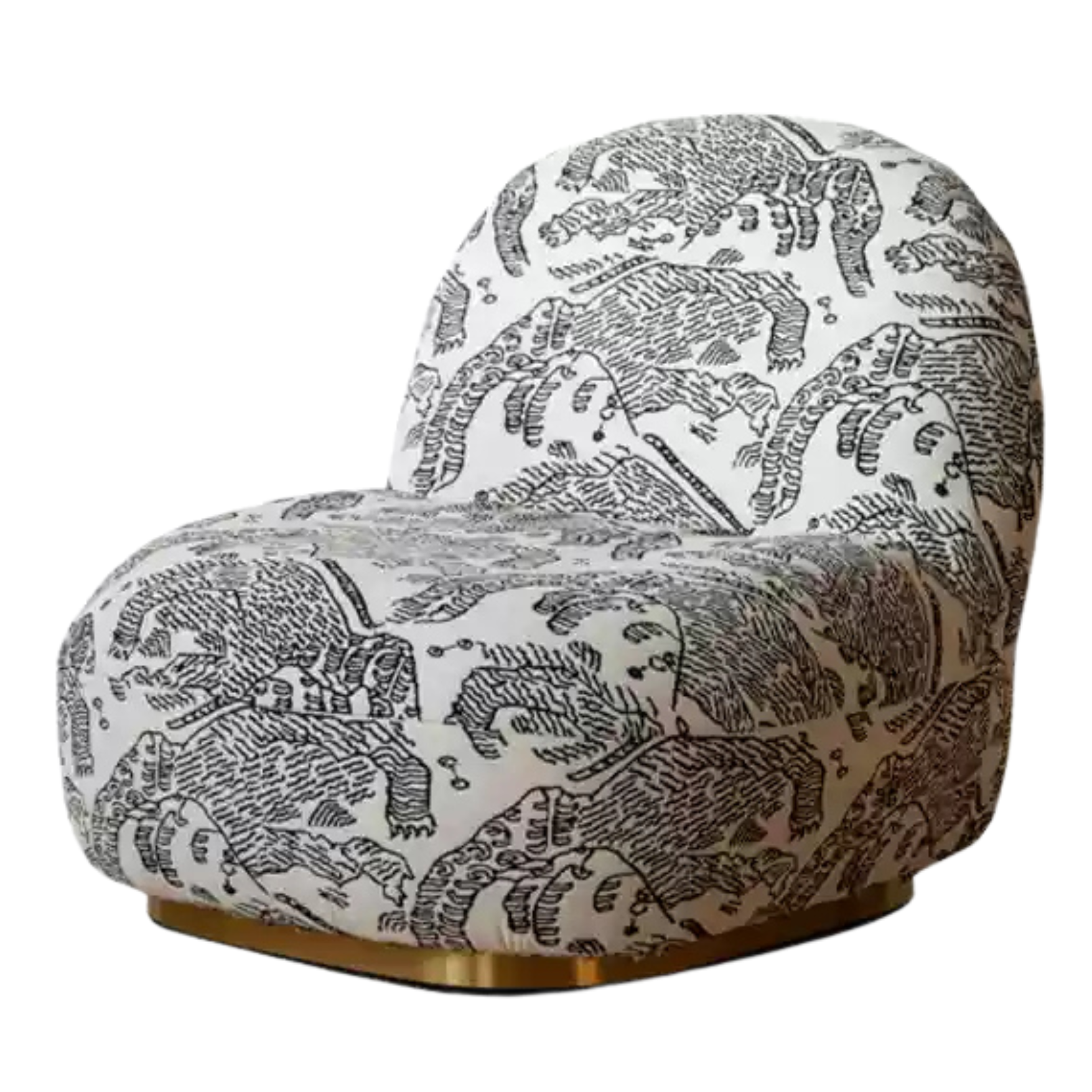 Fabric Rotatable Single Chair