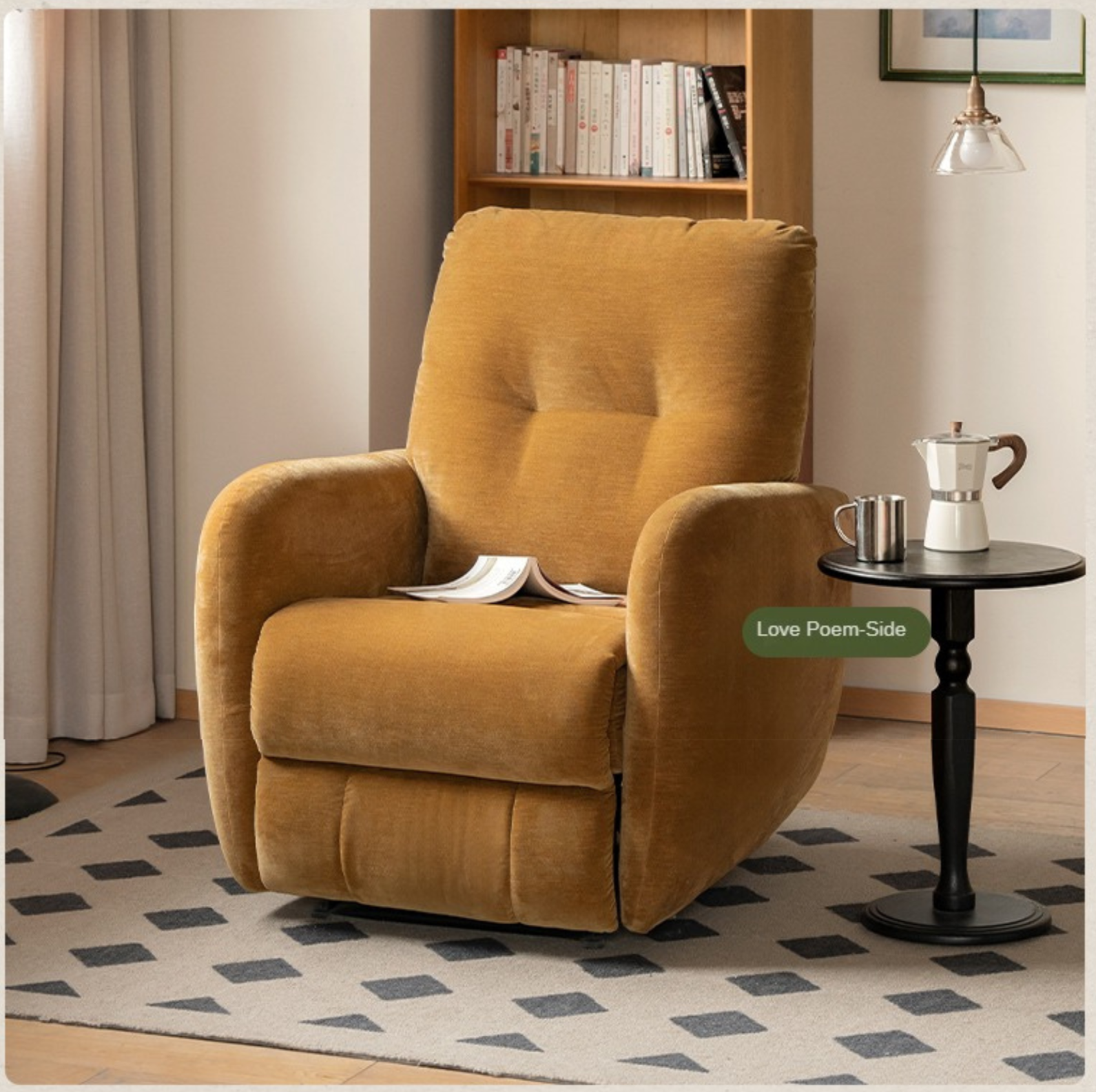 Fabric Chair Modern Simple Single Retractable Recliner