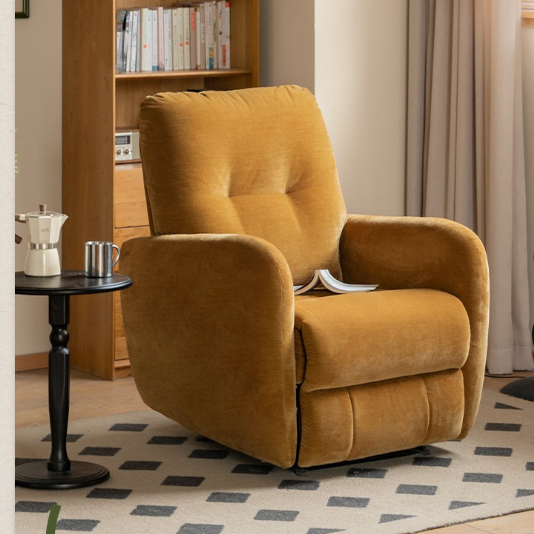 Fabric Chair Modern Simple Single Retractable Recliner