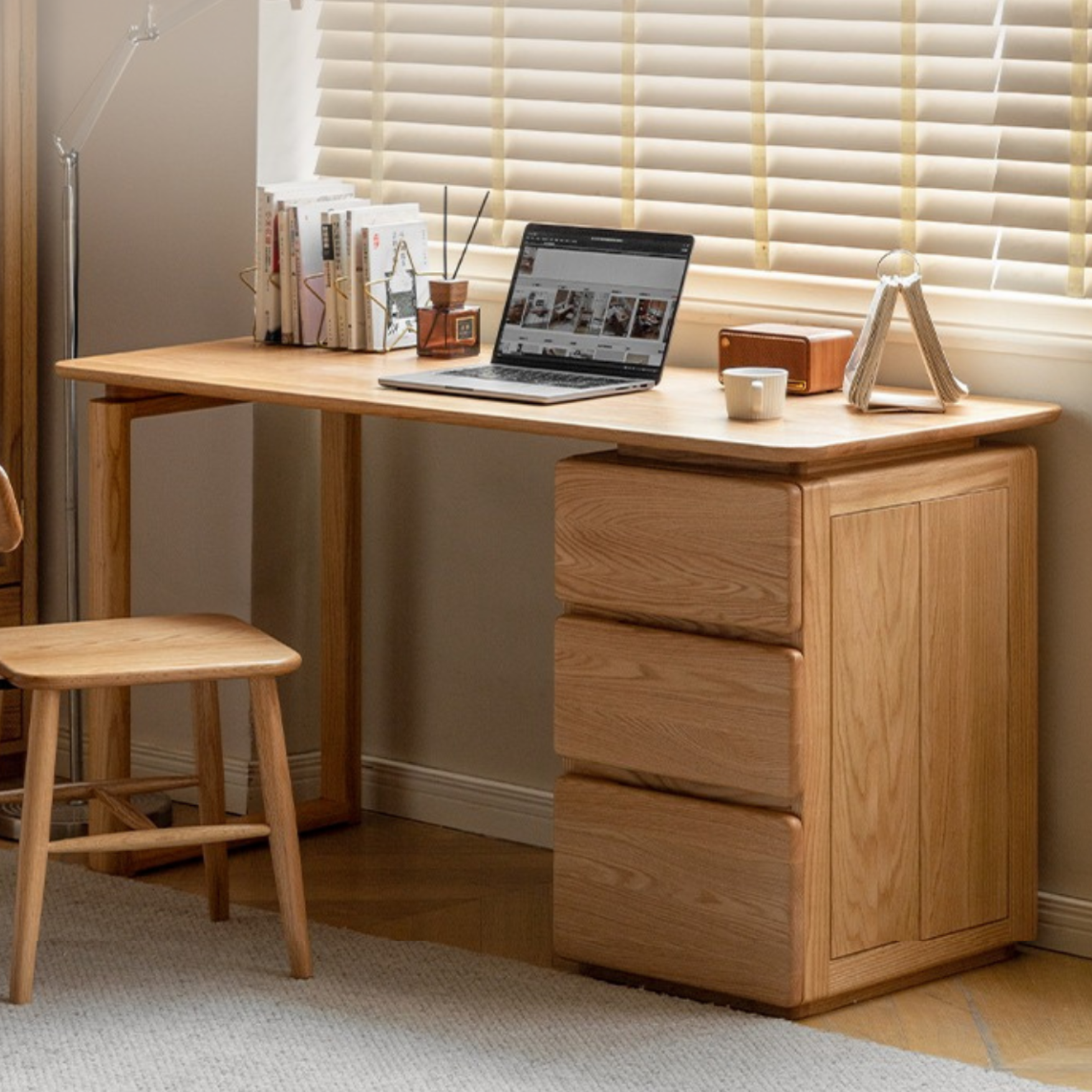 Oak Solid Wood Modern Study Table