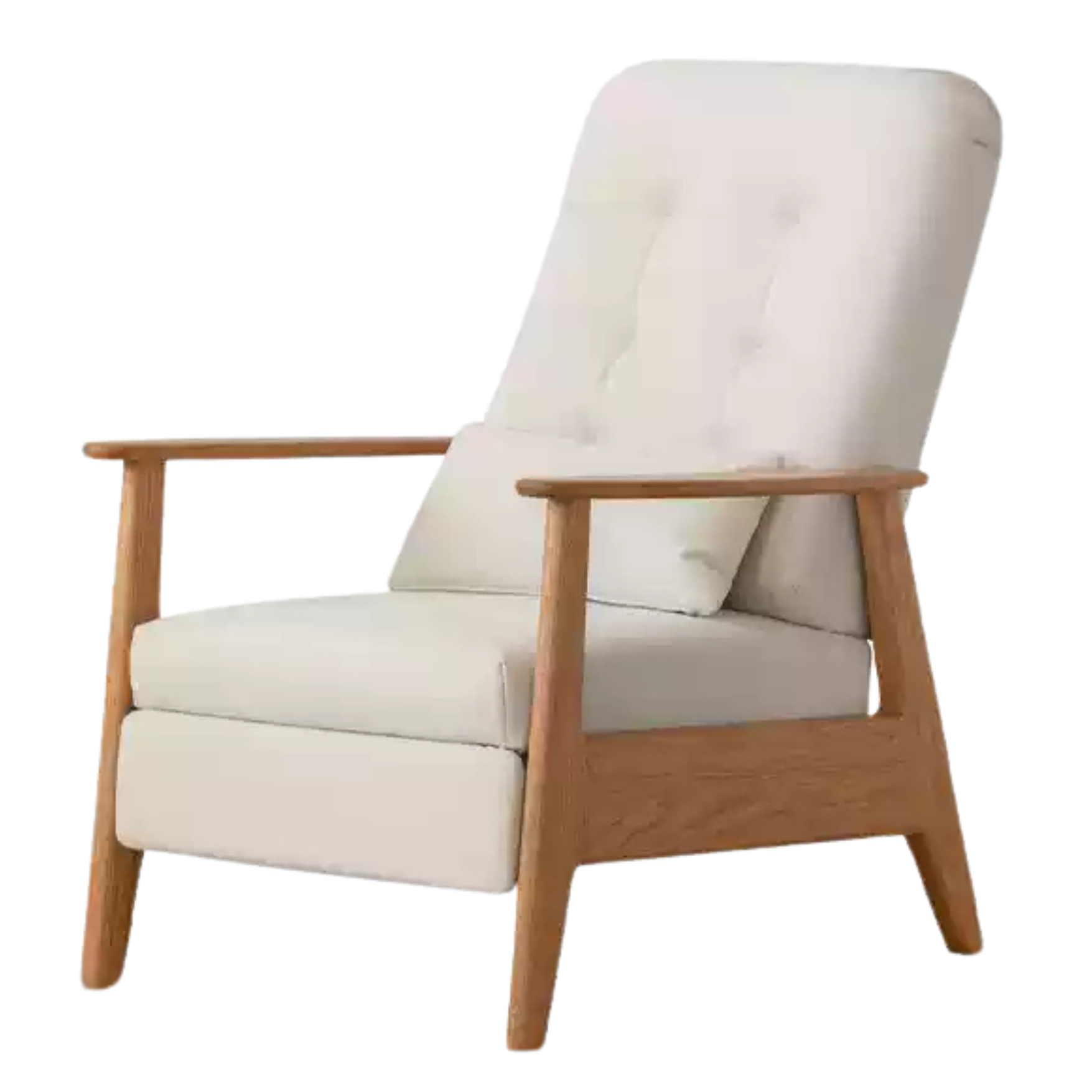 Oak Solid Wood Multifunctional Fabric Lleisure Chair