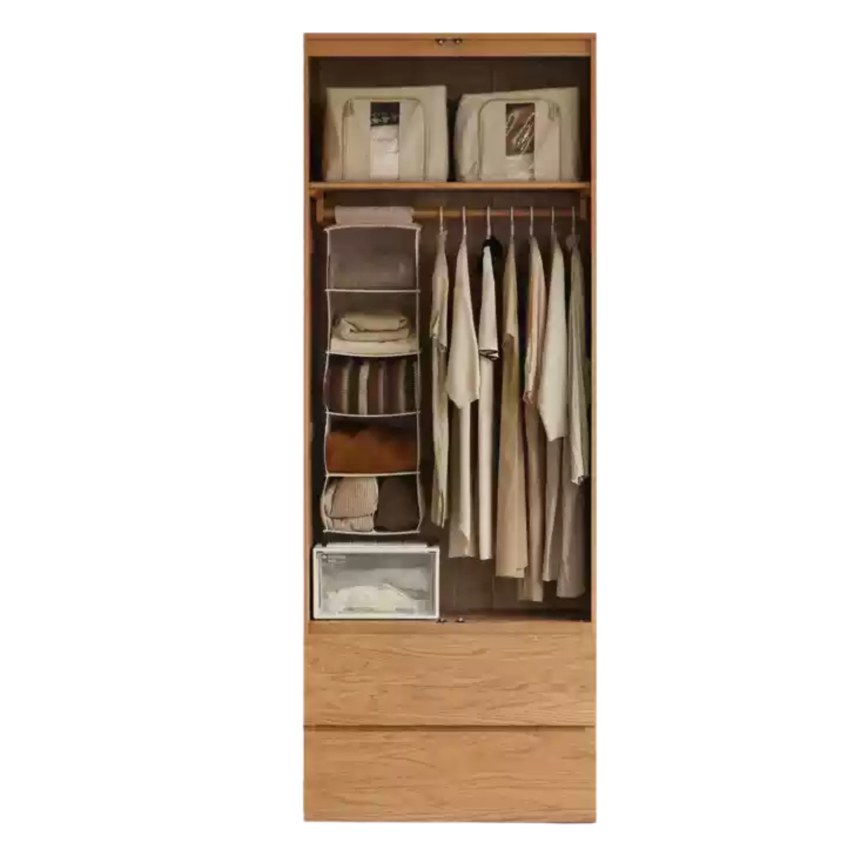 Oak Solid Wood Sectional Wardrobe