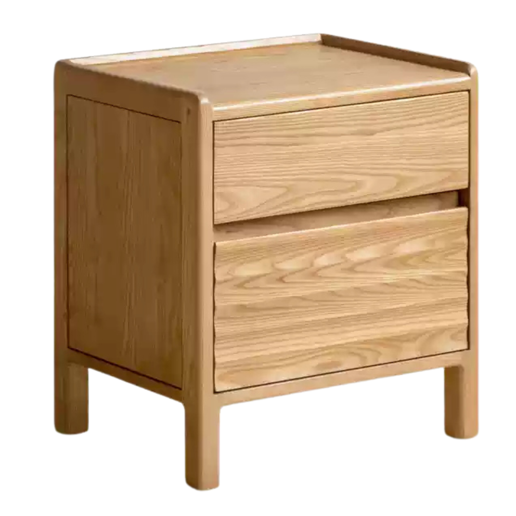 Ash Solid Wood Small Nightstand