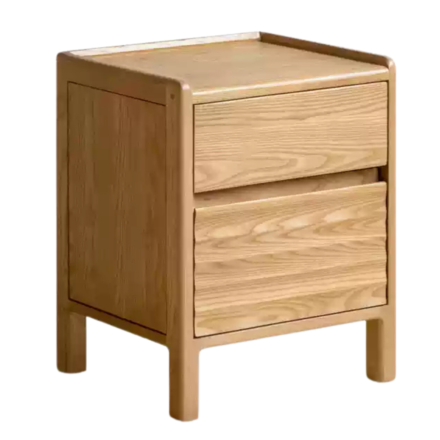 Ash Solid Wood Small Nightstand