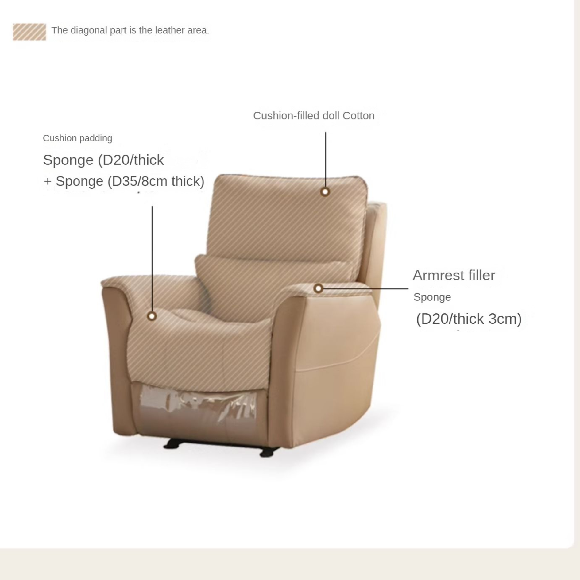 Leather chair electric leisure recliner