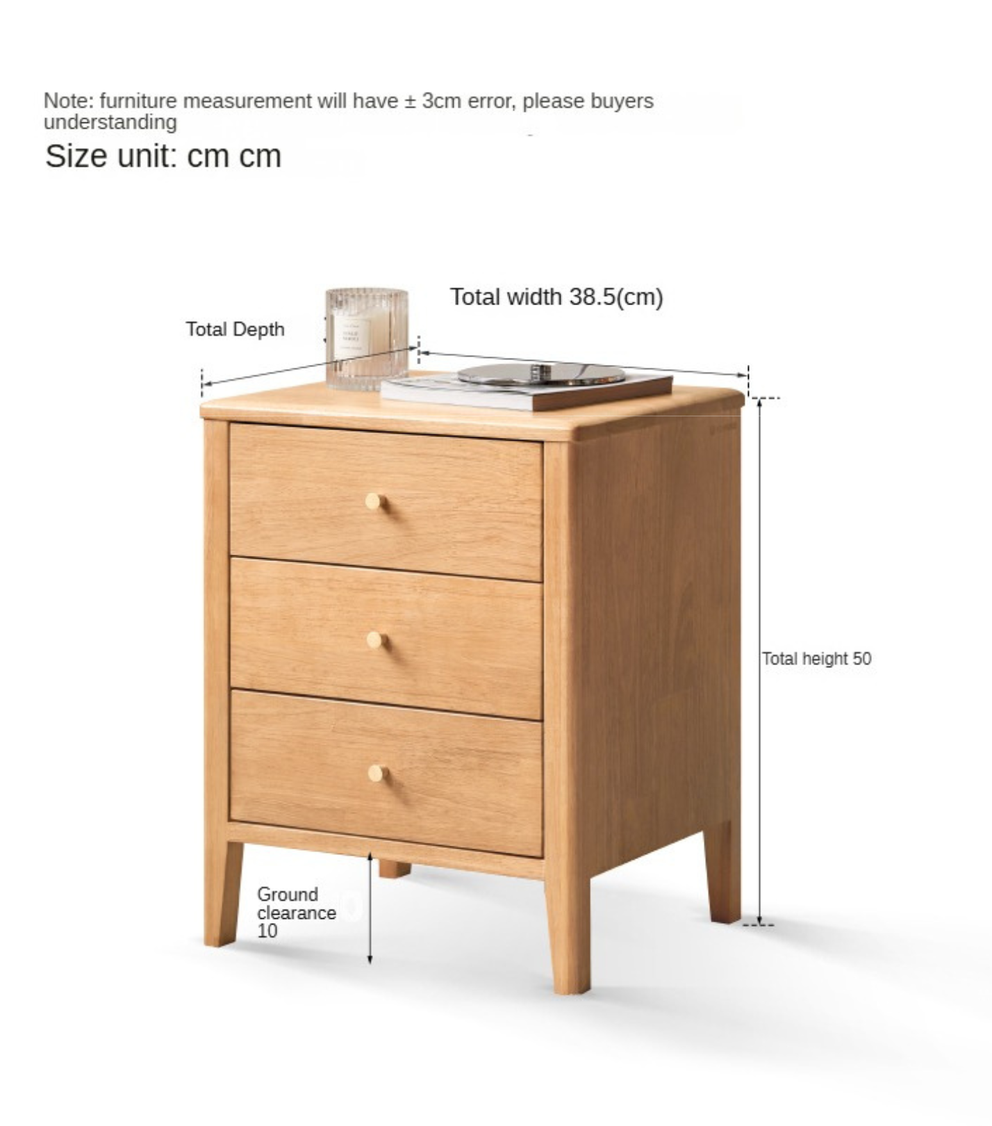 Solid Wood Modern nightstand)