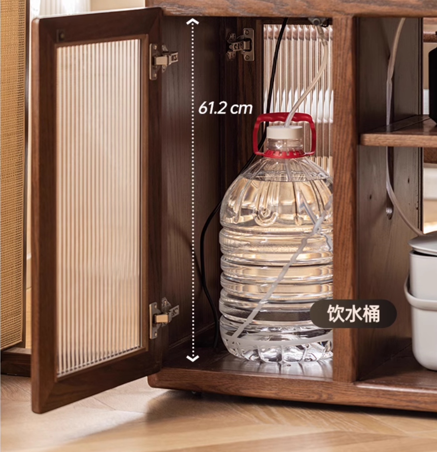 Oak solid wood retractable tea table tea maker integrated