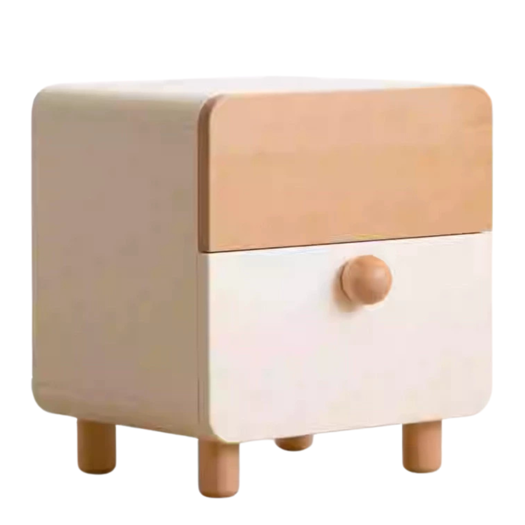 Poplar, Beech solid wood Corgi Butt nightstand.