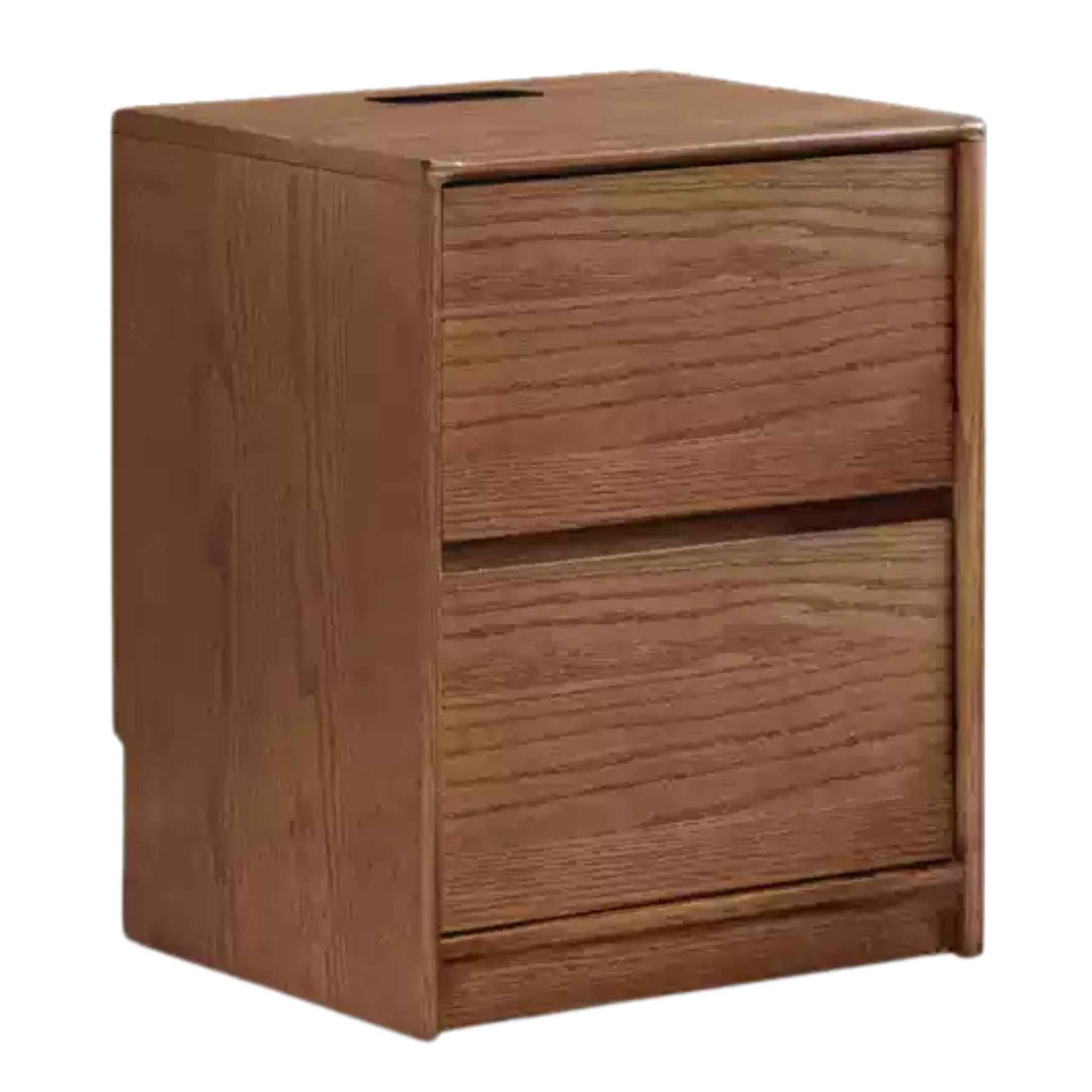 Oak solid wood Two drawer Nightstand.