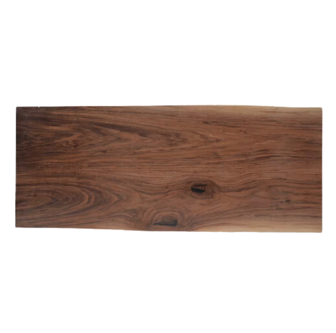 Black walnut solid wood natural edge large board dining table,