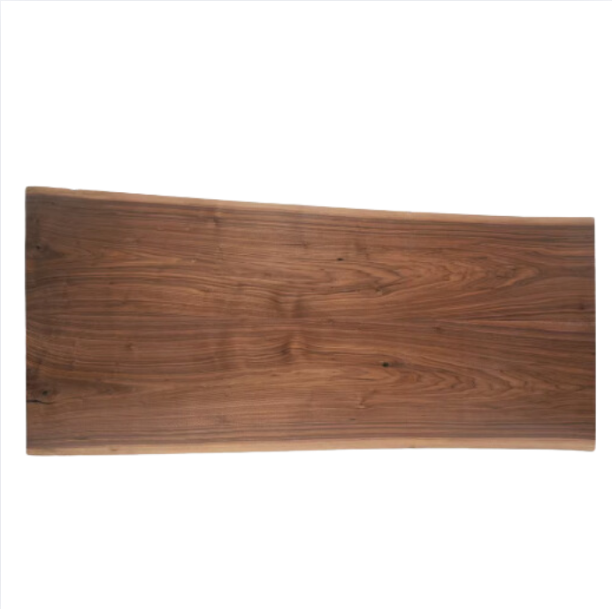 Black walnut solid wood natural edge large board dining table,