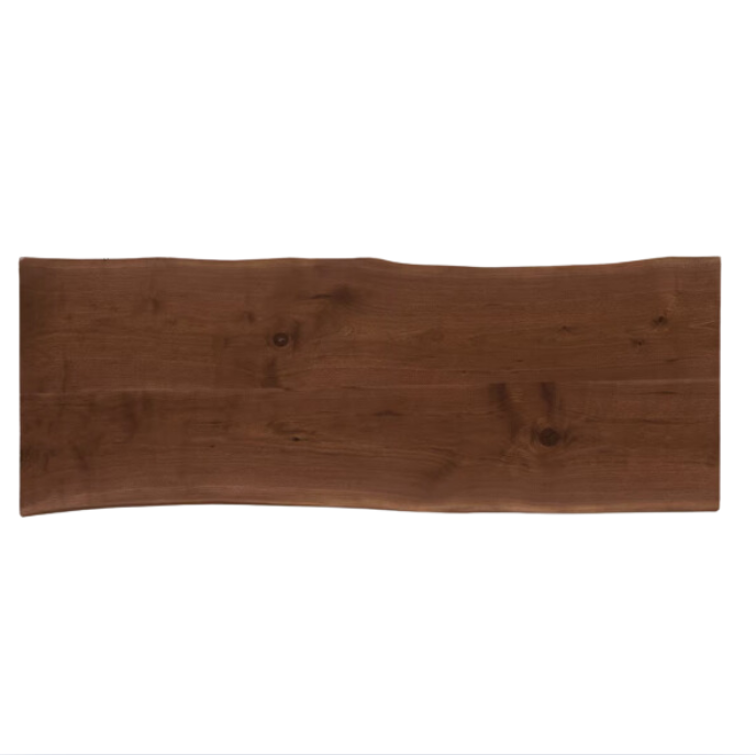 Black walnut solid wood natural edge large board dining table,