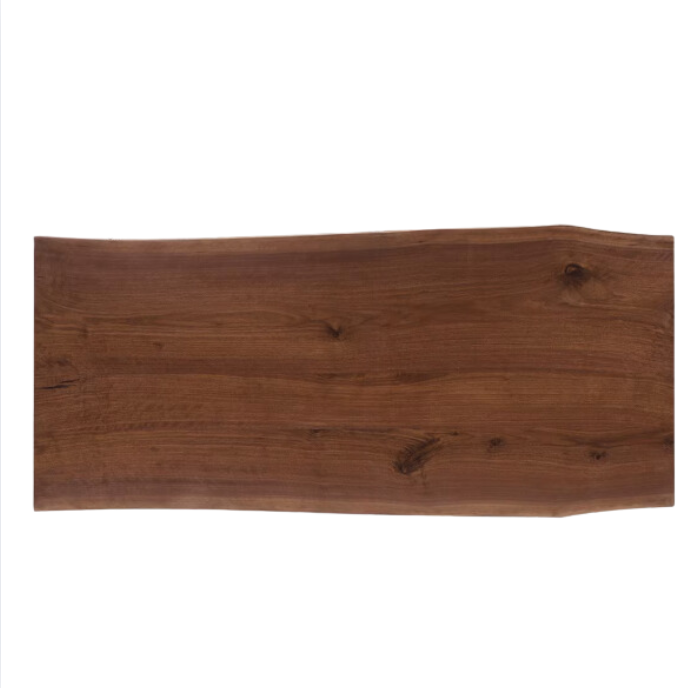 Black walnut solid wood natural edge large board dining table,