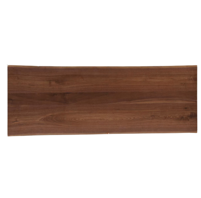 Black walnut solid wood natural edge large board dining table,