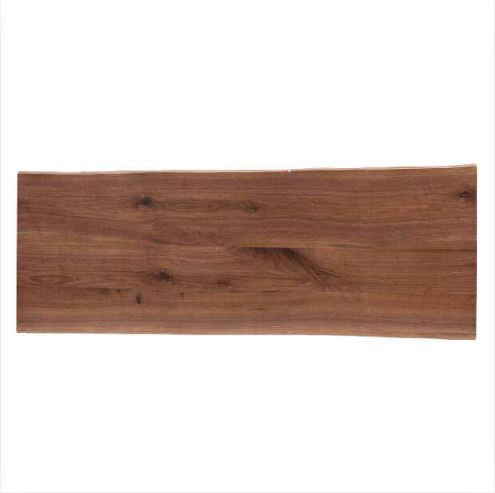 Black walnut solid wood natural edge large board dining table,