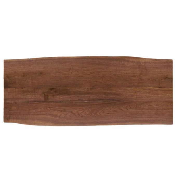 Black walnut solid wood natural edge large board dining table,