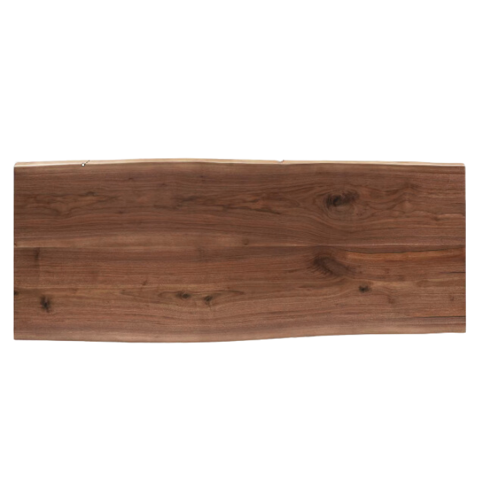 Black walnut solid wood natural edge large board dining table,