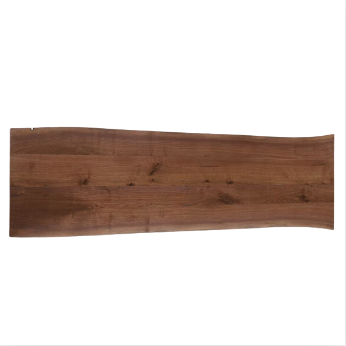 Black walnut solid wood natural edge large board dining table,