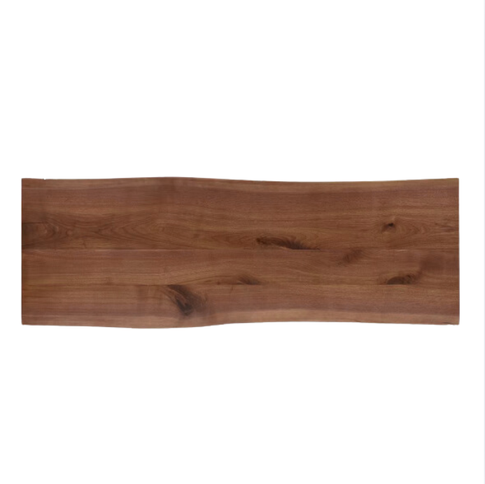 Black walnut solid wood natural edge large board dining table,