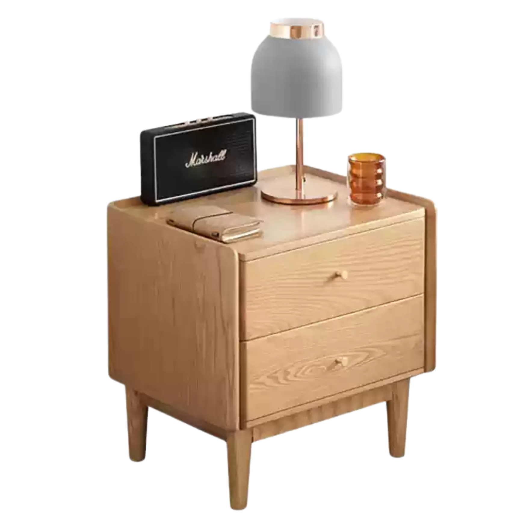 Ash solid wood modern Nightstand.