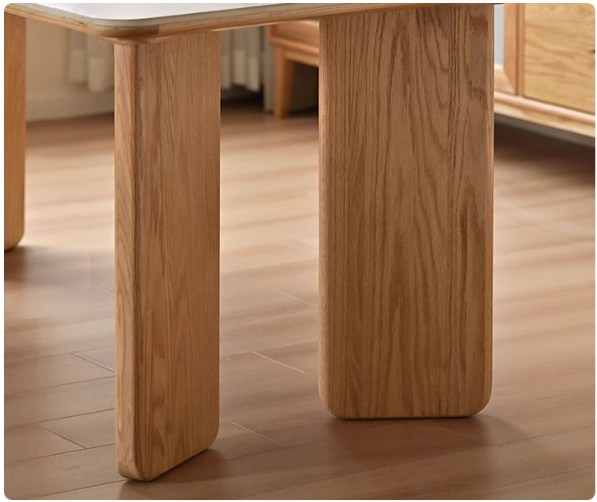 Oak Solid Wood Modern Dining Rock Table