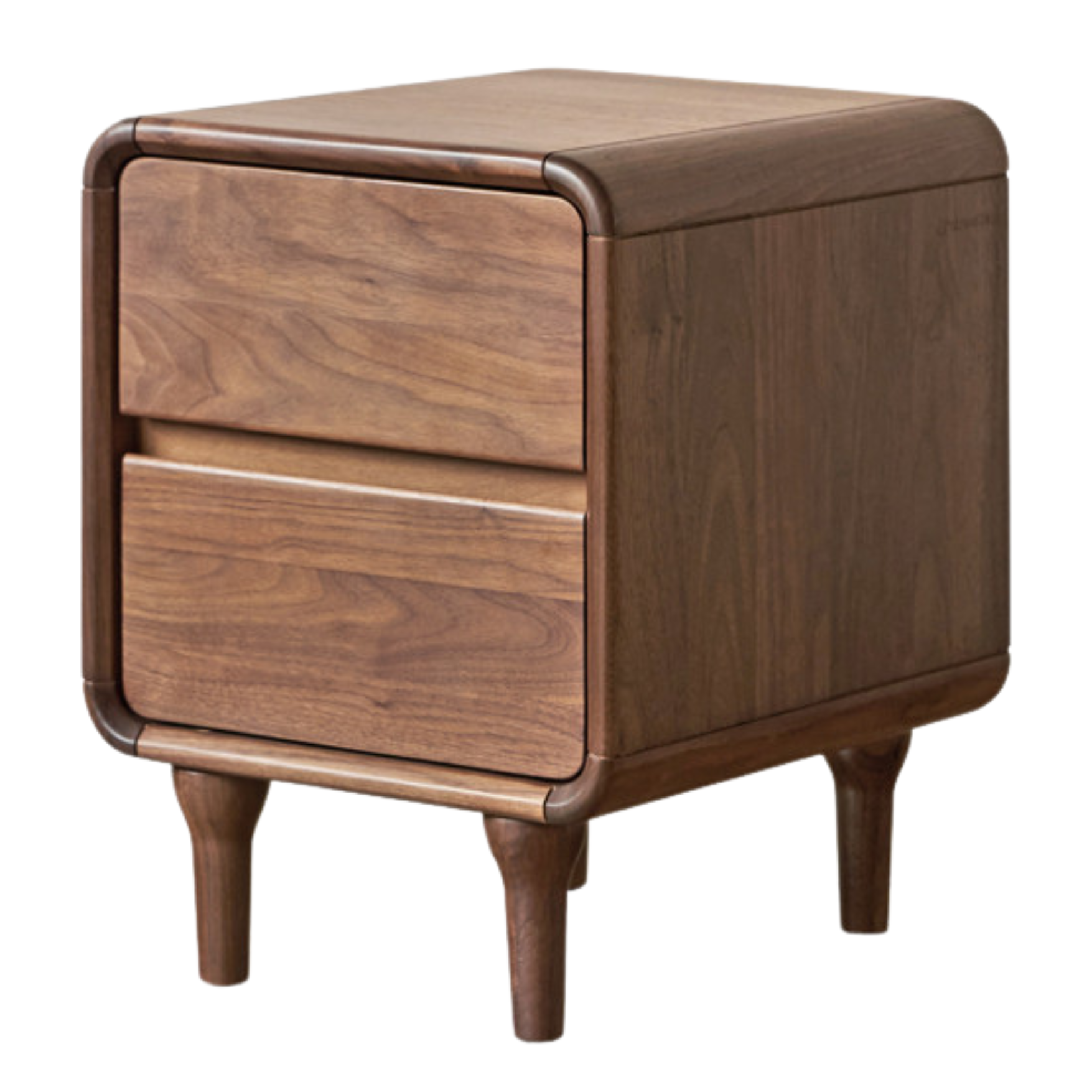 Black Walnut Solid Wood Minimalist nightstand: