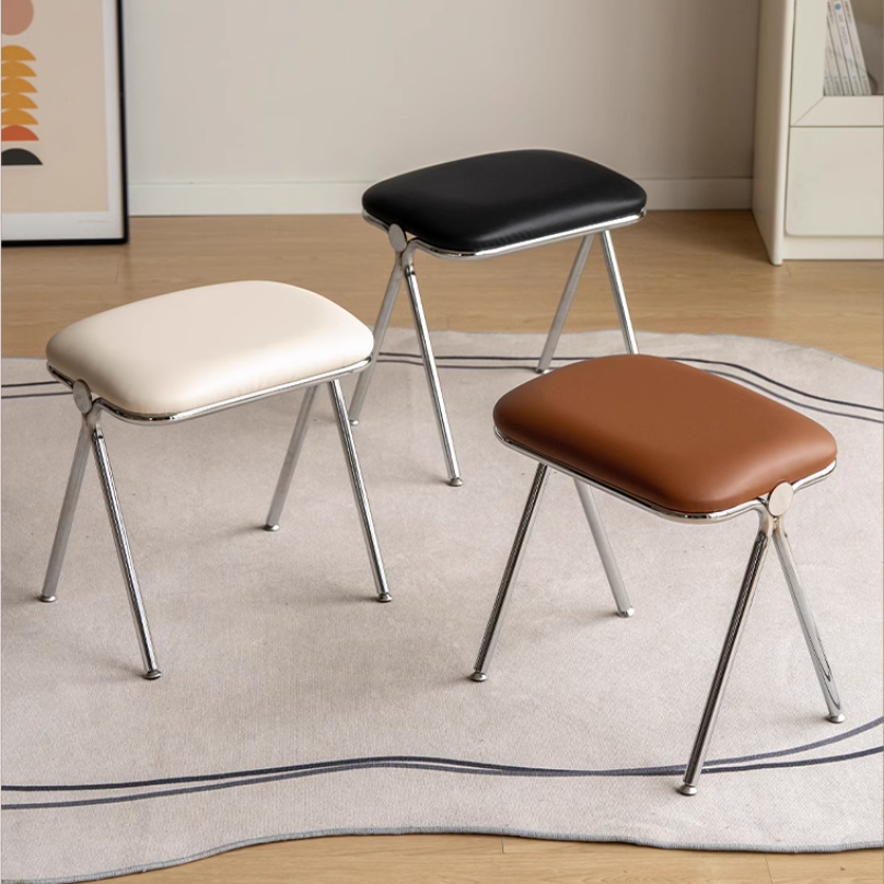 Organic leather Soft Package Makeup Stool