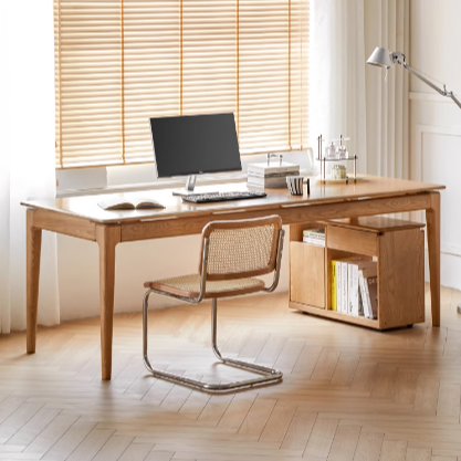 Ash Solid Wood Large Nordic office desk