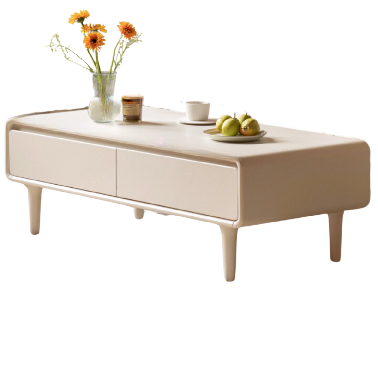 Rubber Wood Cream coffee table