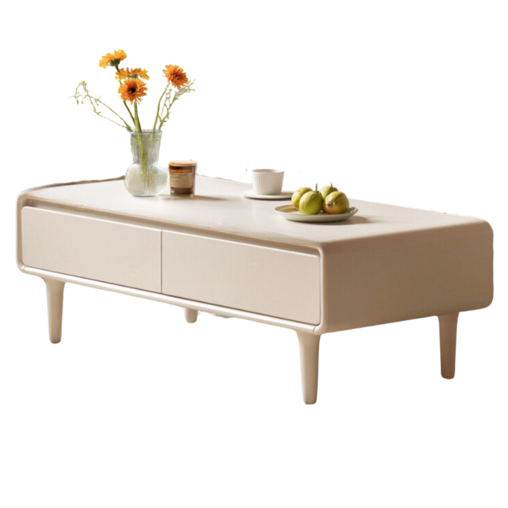 Rubber Wood Cream coffee table