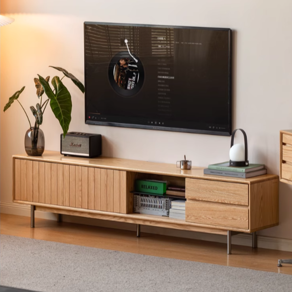 Oak solid wood modern TV