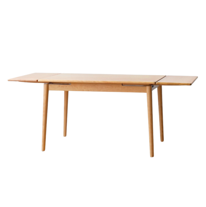 Cherry solid wood retro style retractable dining table