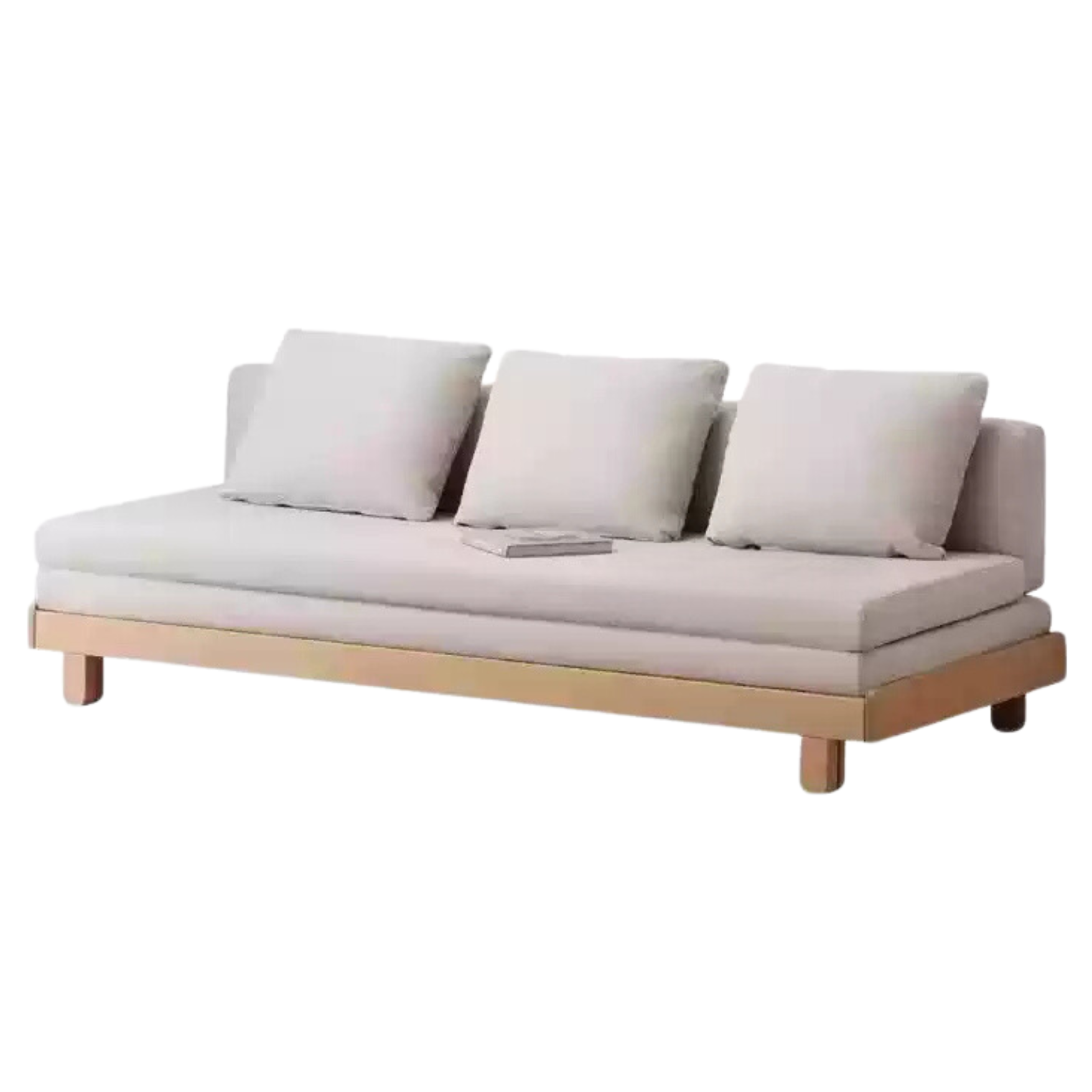 European Beech Solid Wood Sofa Bed Retractable Folding Bbed